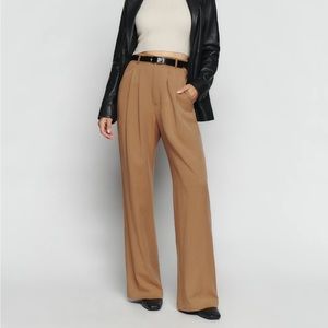 *NWT* Reformation Mason Pants in Camel, Size 8